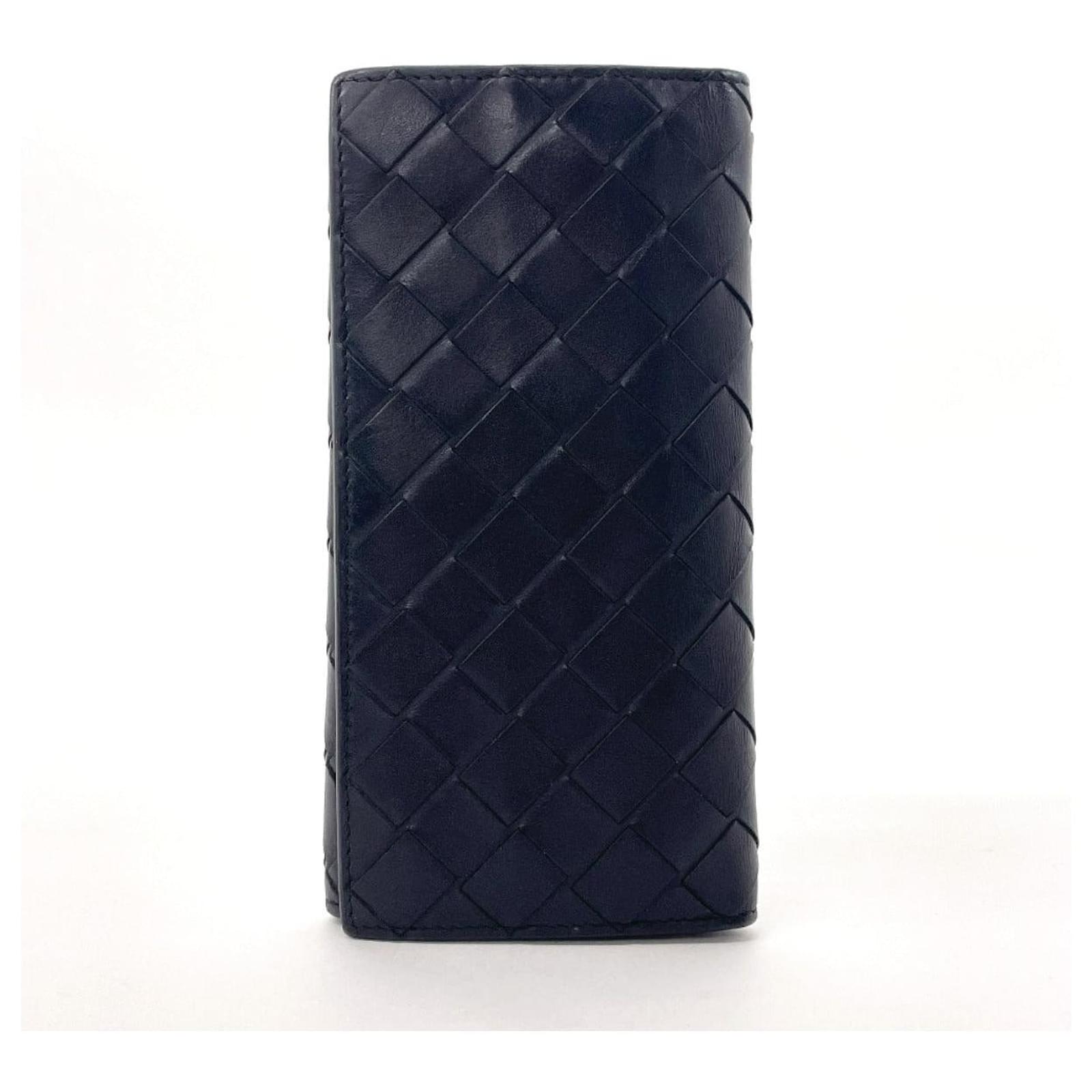 Bottega Veneta Leather Intrecciato Wallet Black  ref.2241631