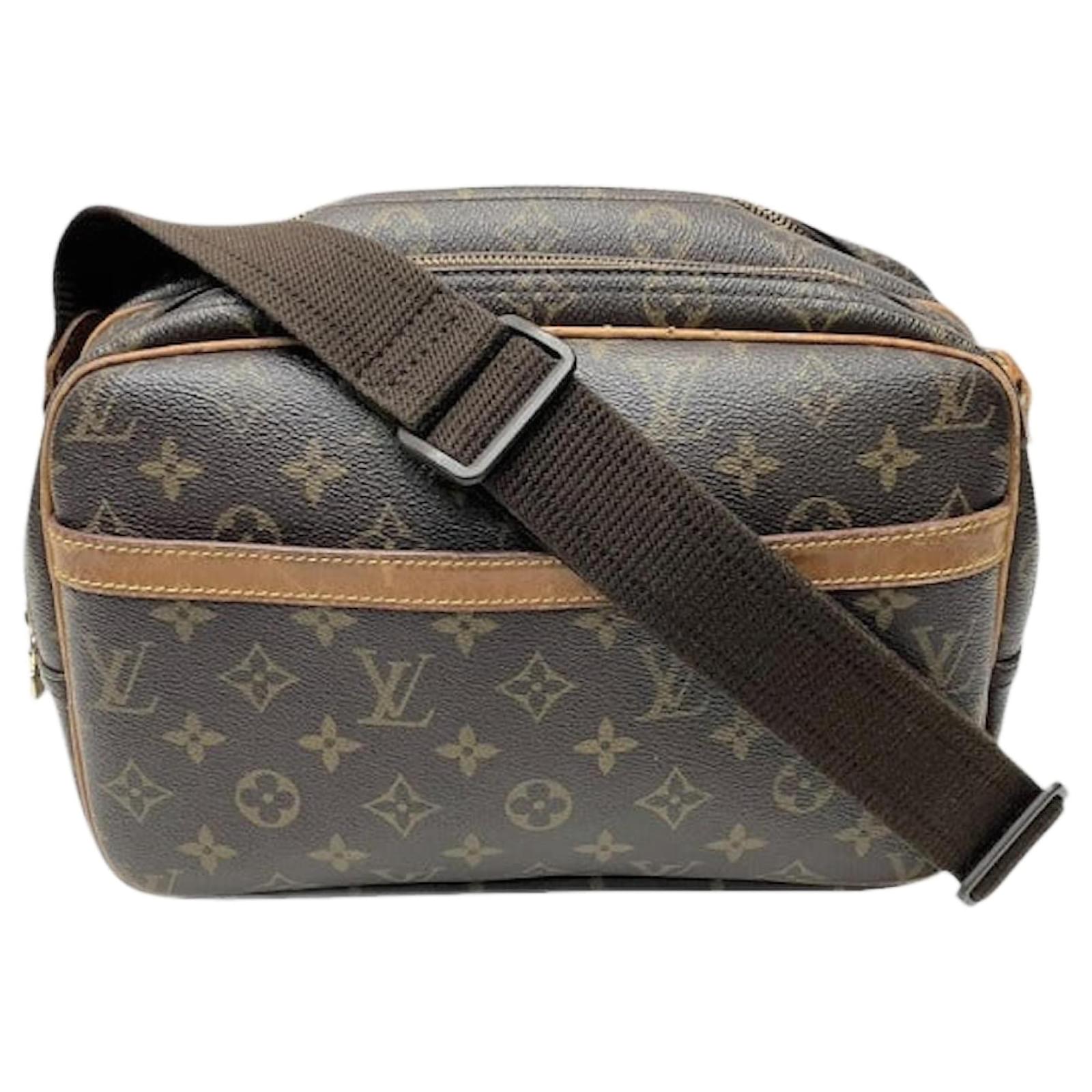 Louis Vuitton Reporter PM Monogram Shoulder Bag Brown Cloth  ref.2240744