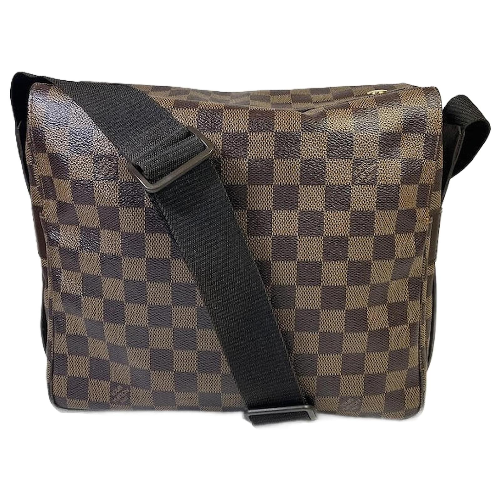 Louis Vuitton Naviglio Damier Shoulder Bag Brown Cloth  ref.2240702