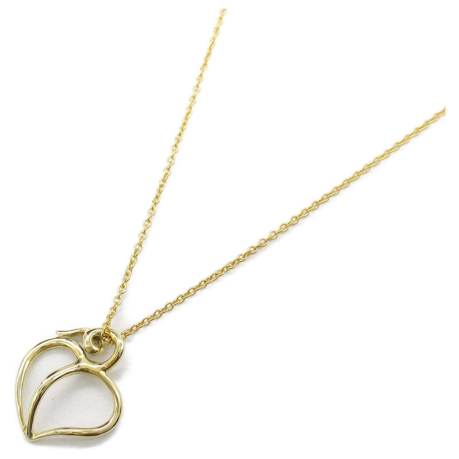 Tiffany & Co. Leaf Heart Necklace in 18K Yellow Gold  ref.2292688