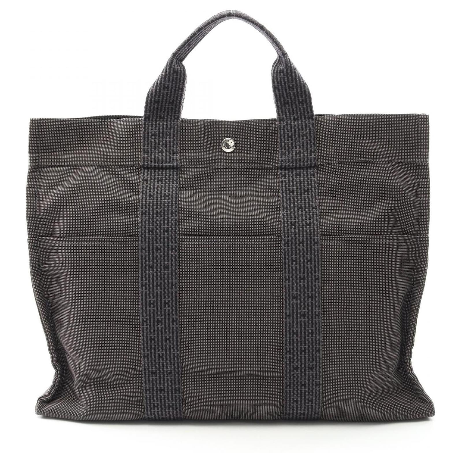 Hermès Hermes Herline MM Nylon Tote Bag Grey Cloth  ref.2239539