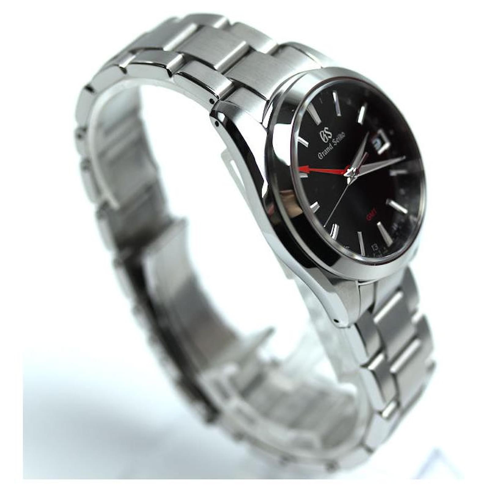 Grand Seiko Heritage GMT Quartz Watch SBGN013 Black Metal  ref.1801162
