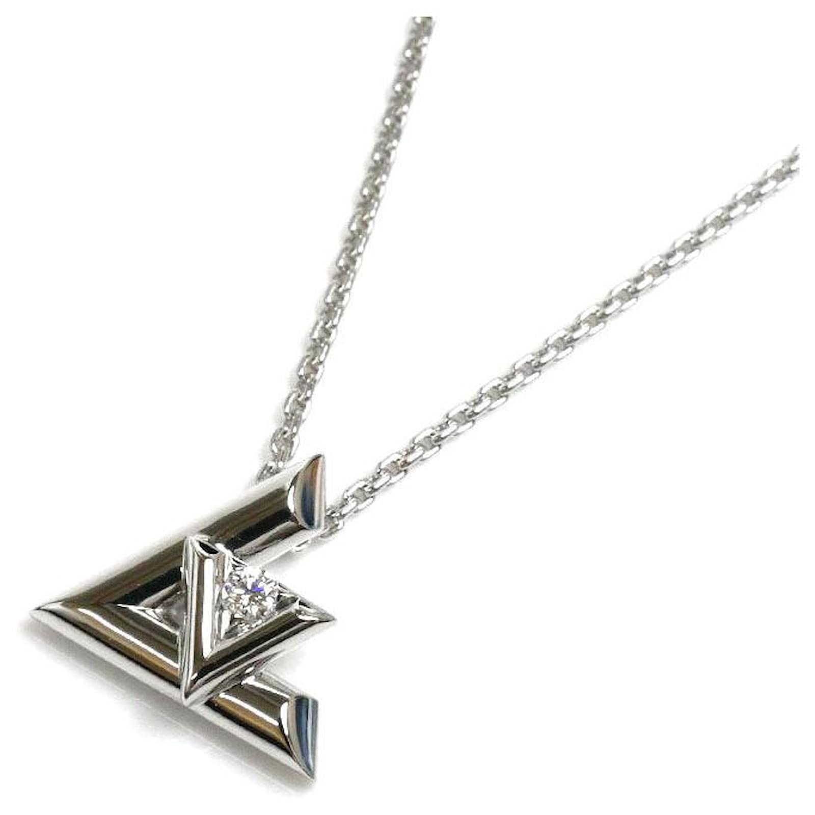 Louis Vuitton LV Volt One PM Au750 Necklace White Metal  ref.1745141