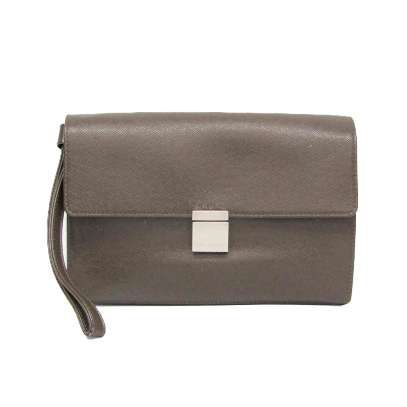 Louis Vuitton Taiga Pochette Selenga M30788 Men's Clutch Bag Brown Leather  ref.2236279