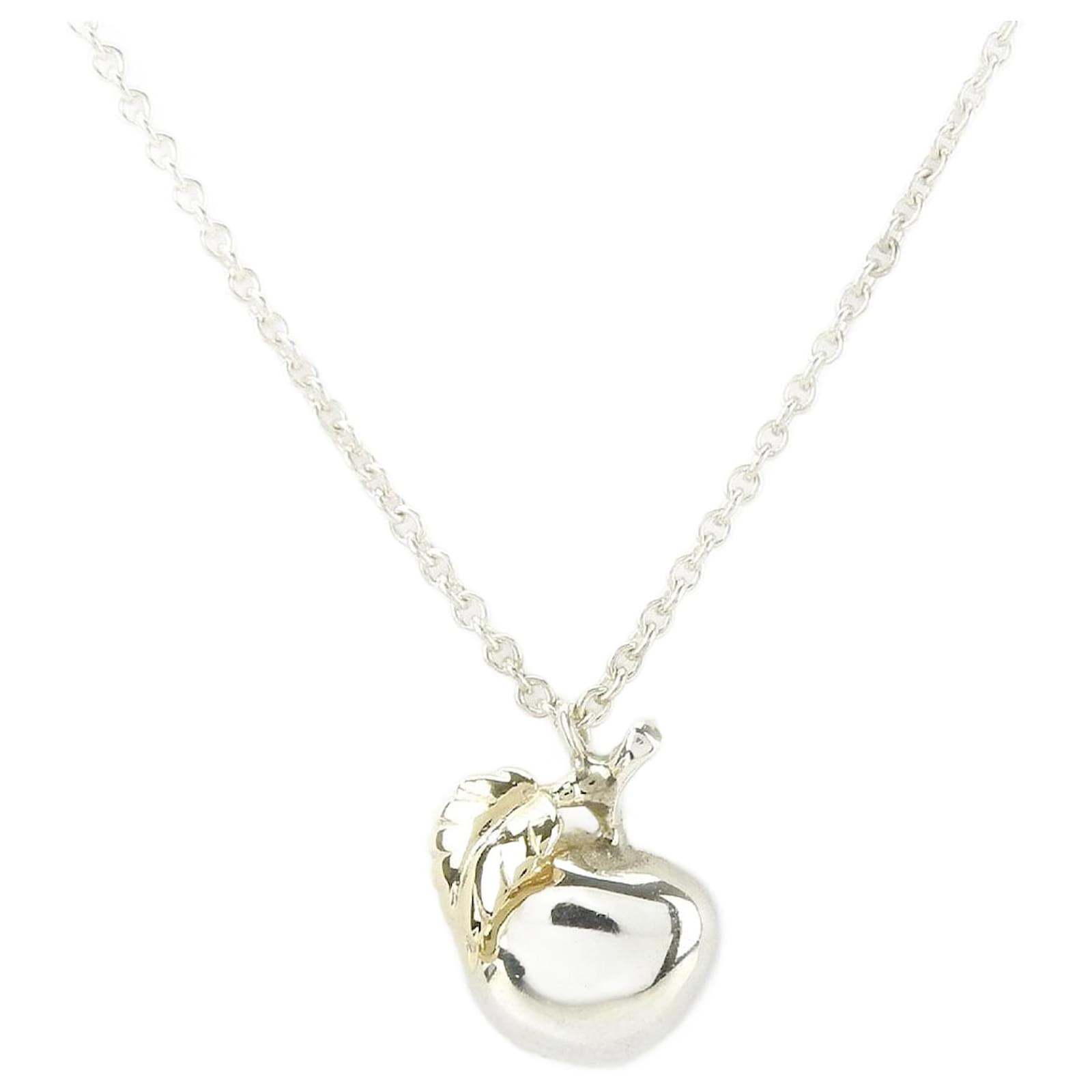 Tiffany & Co Tiffany&Co. Apple K14 Necklace Silvery Metal  ref.1678485
