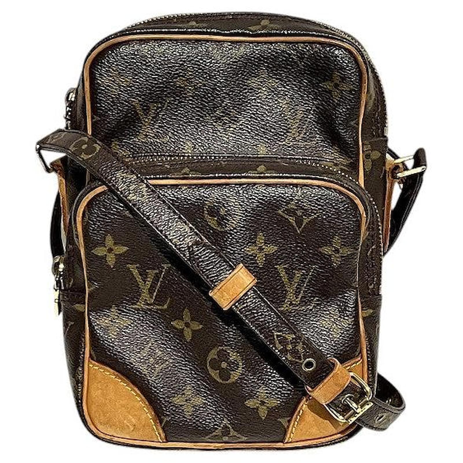 Louis Vuitton Amazon Monogram Shoulder Bag Brown Cloth  ref.2233575