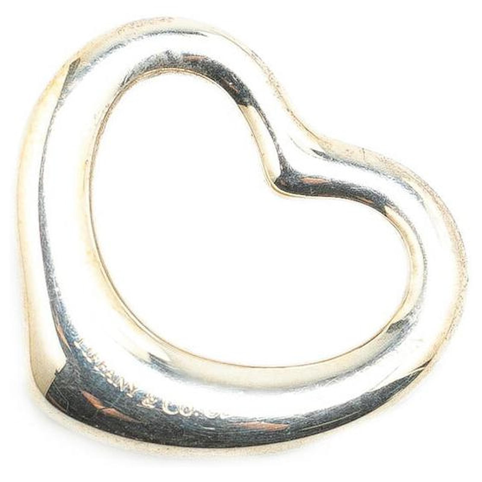 Tiffany & Co. SV925 Open Heart Pendant Top Silvery Metal  ref.1803801