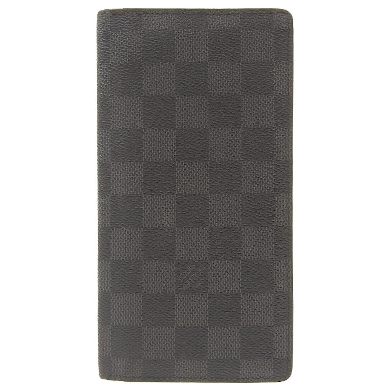 Louis Vuitton Damier Graphite Long Wallet N62665 Black Cloth  ref.2231097
