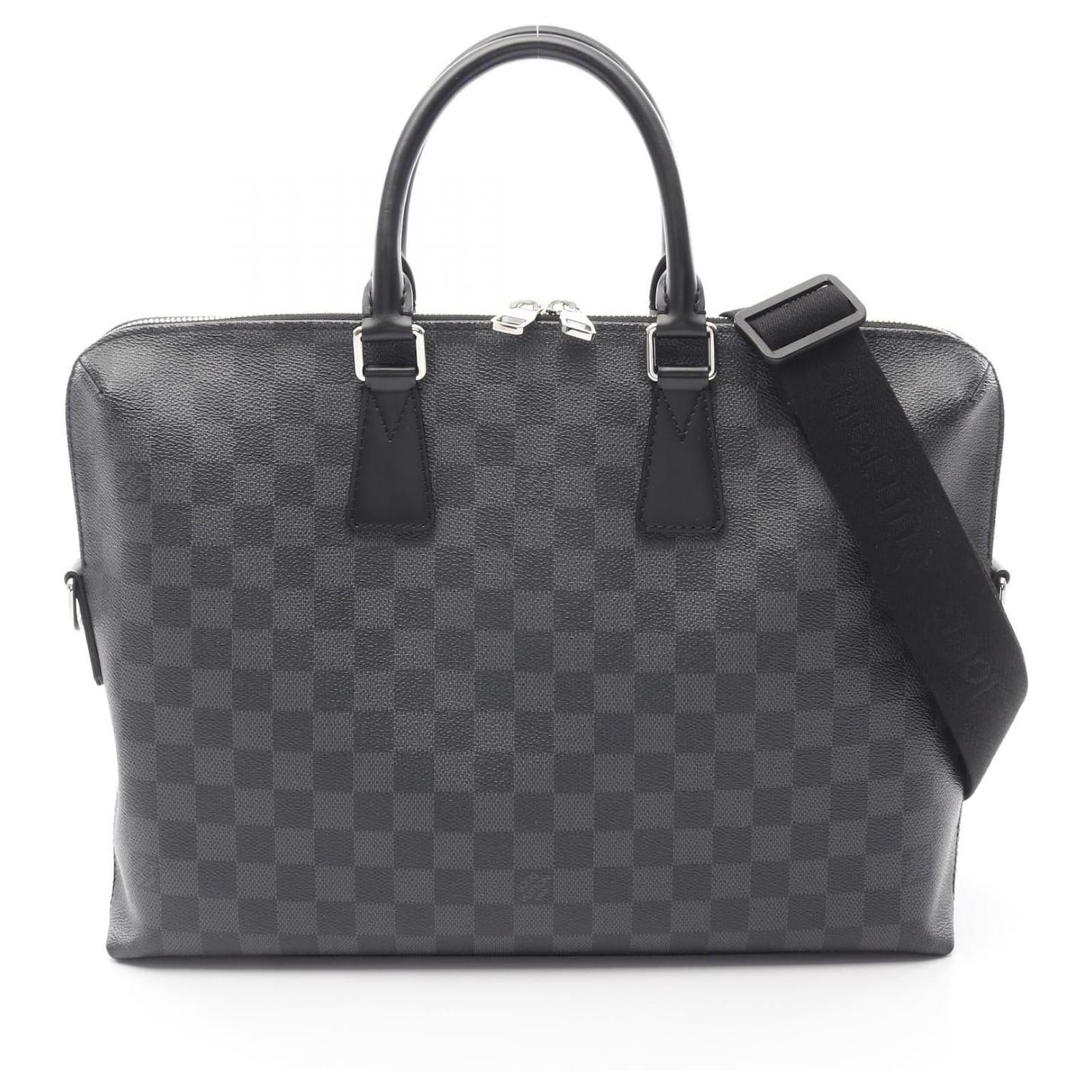 Louis Vuitton PDJ Portedocument Jour Damier Graphite Briefcase Black Cloth  ref.2229795