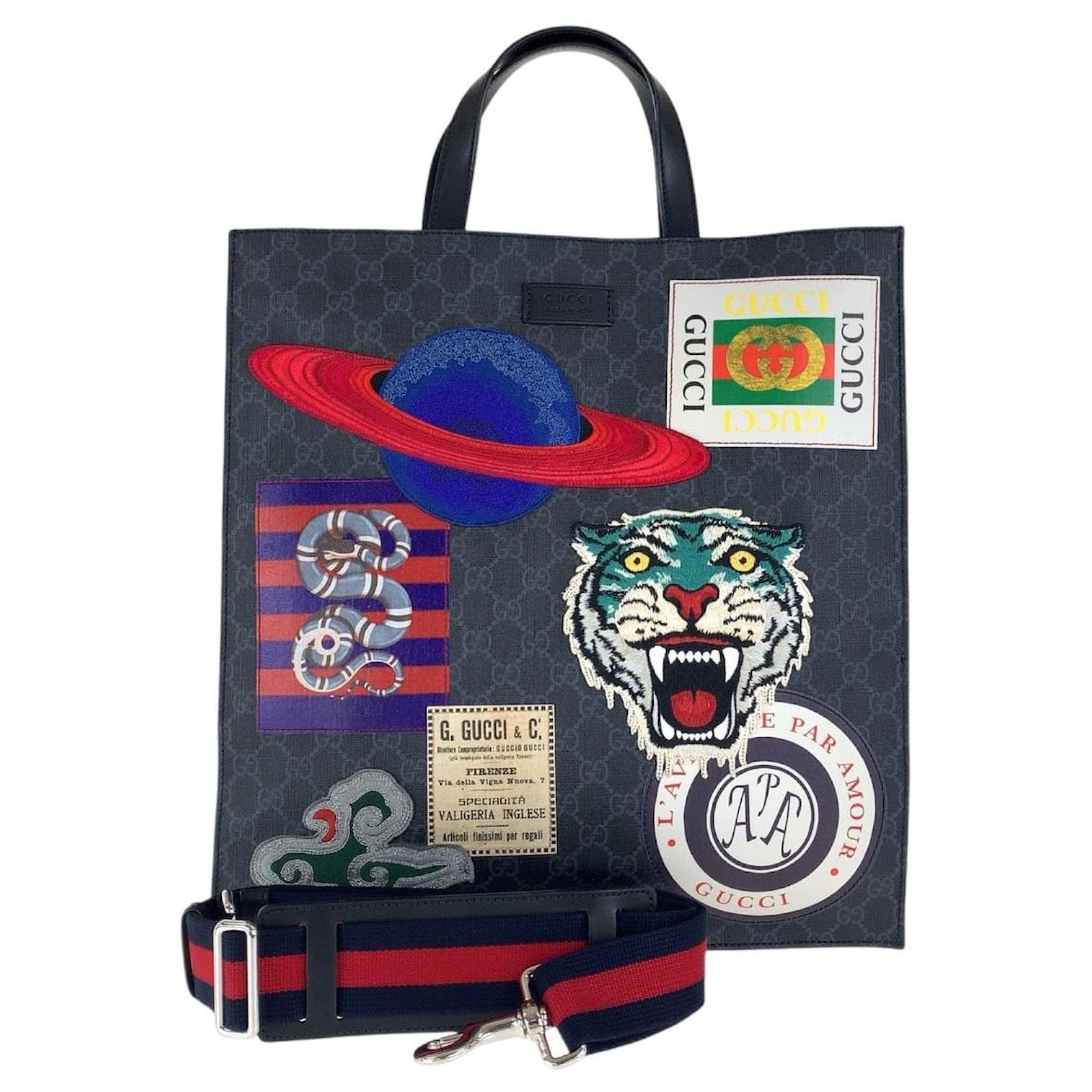 Gucci Courier GG Supreme Canvas 2way Tote Bag Black Cloth  ref.2229085