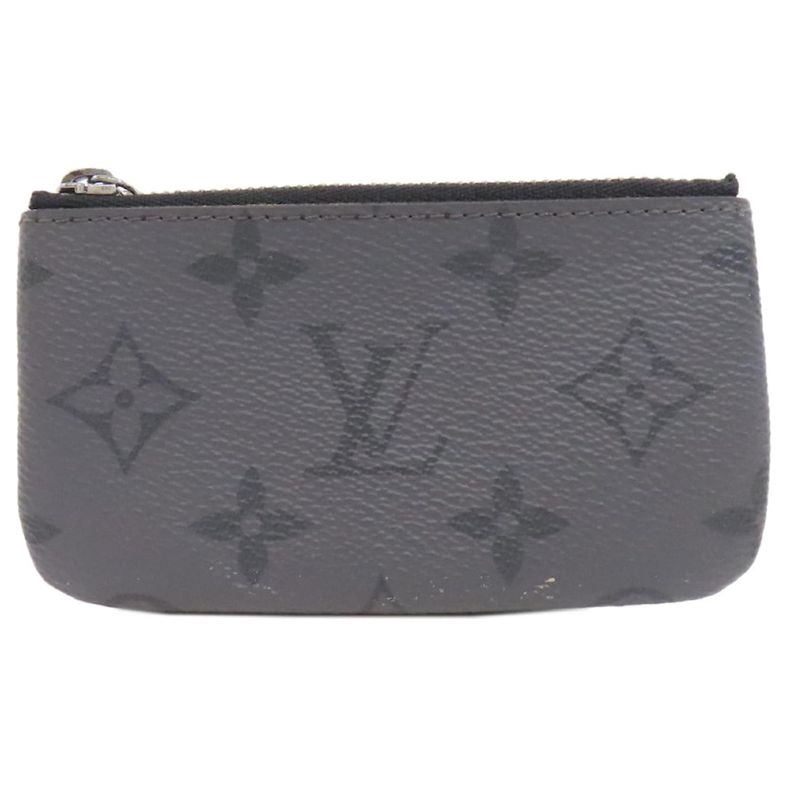 Louis Vuitton Monogram Eclipse Pochette Cle Wallet/Coin Case Black Cloth  ref.2227140
