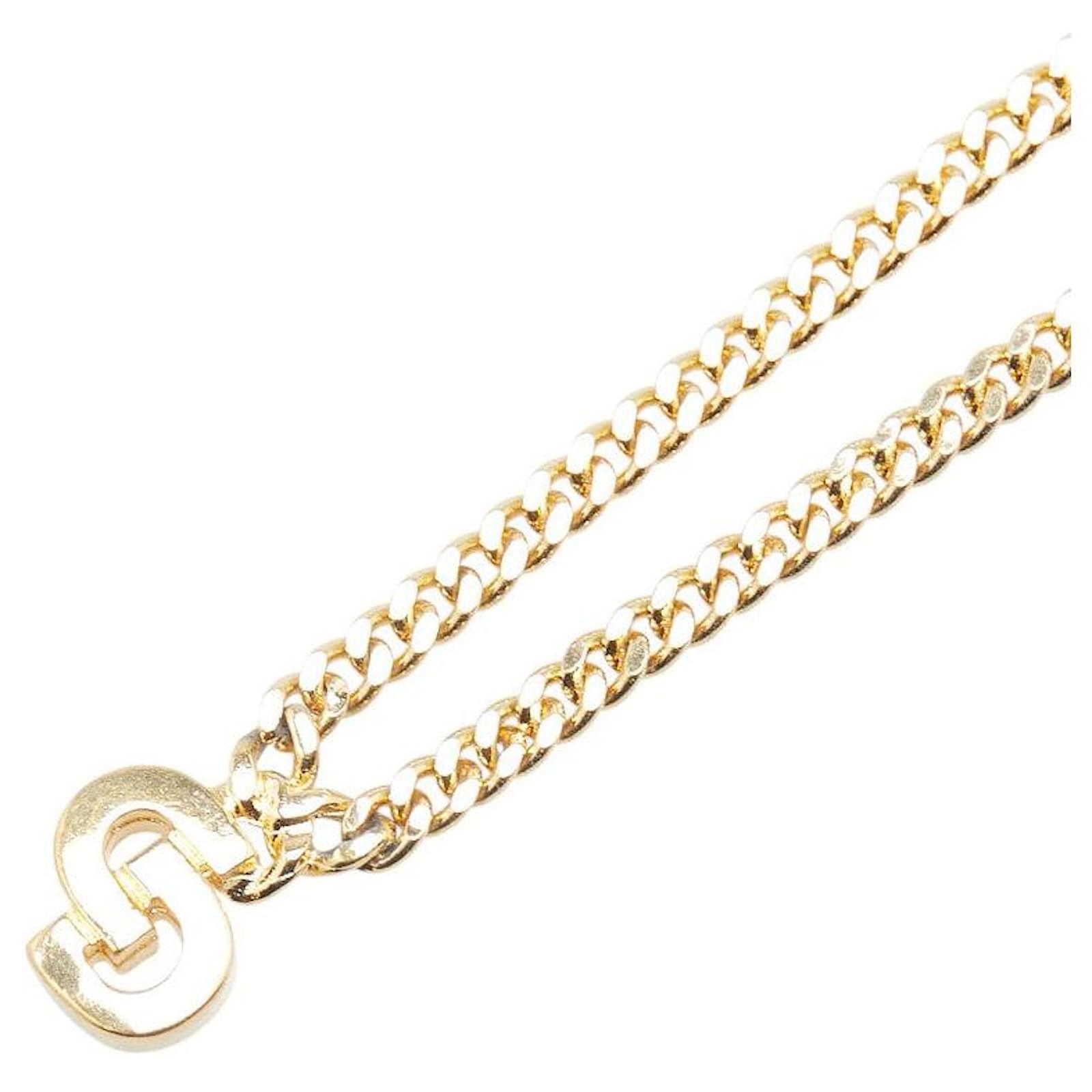 Dior CD Logo Necklace Golden Metal Gold-plated  ref.2291668