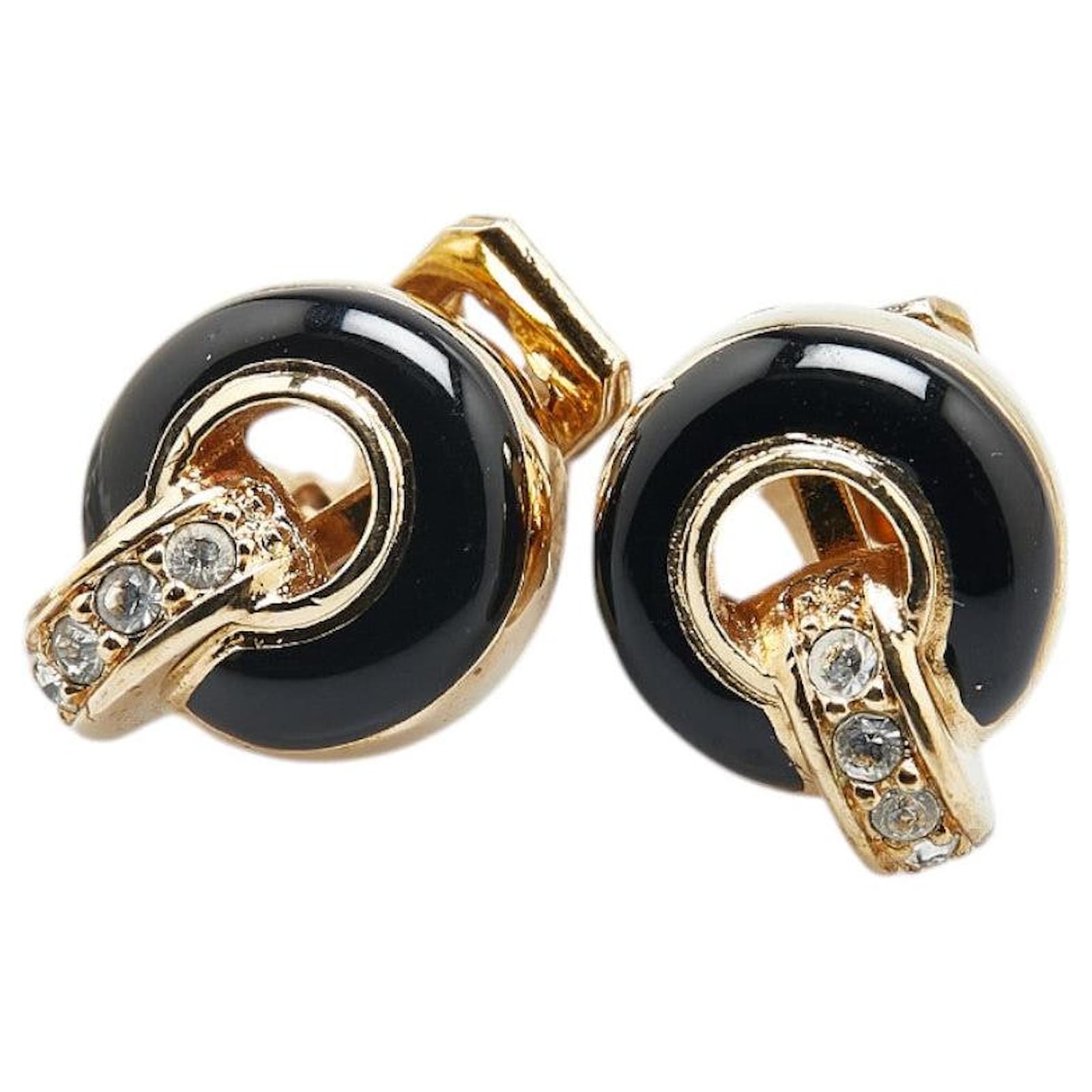 Dior Vintage Earrings Golden Metal  ref.2291601