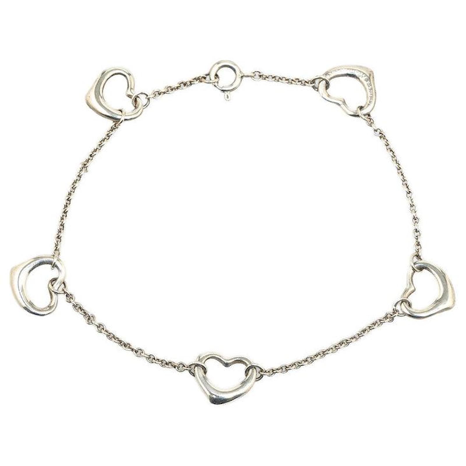 Tiffany & Co Tiffany 5P Open Heart SV925 Bracelet Silvery  ref.2291599