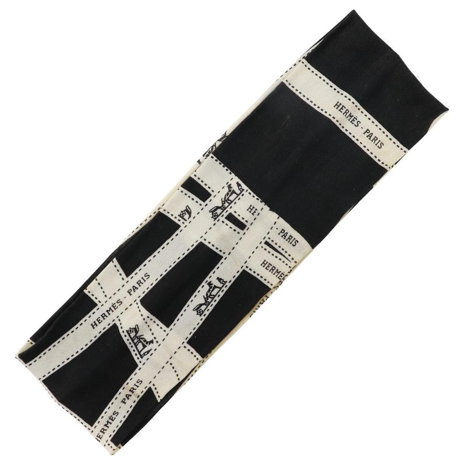 Hermès Hermes Silk Hairband Black  ref.1799780