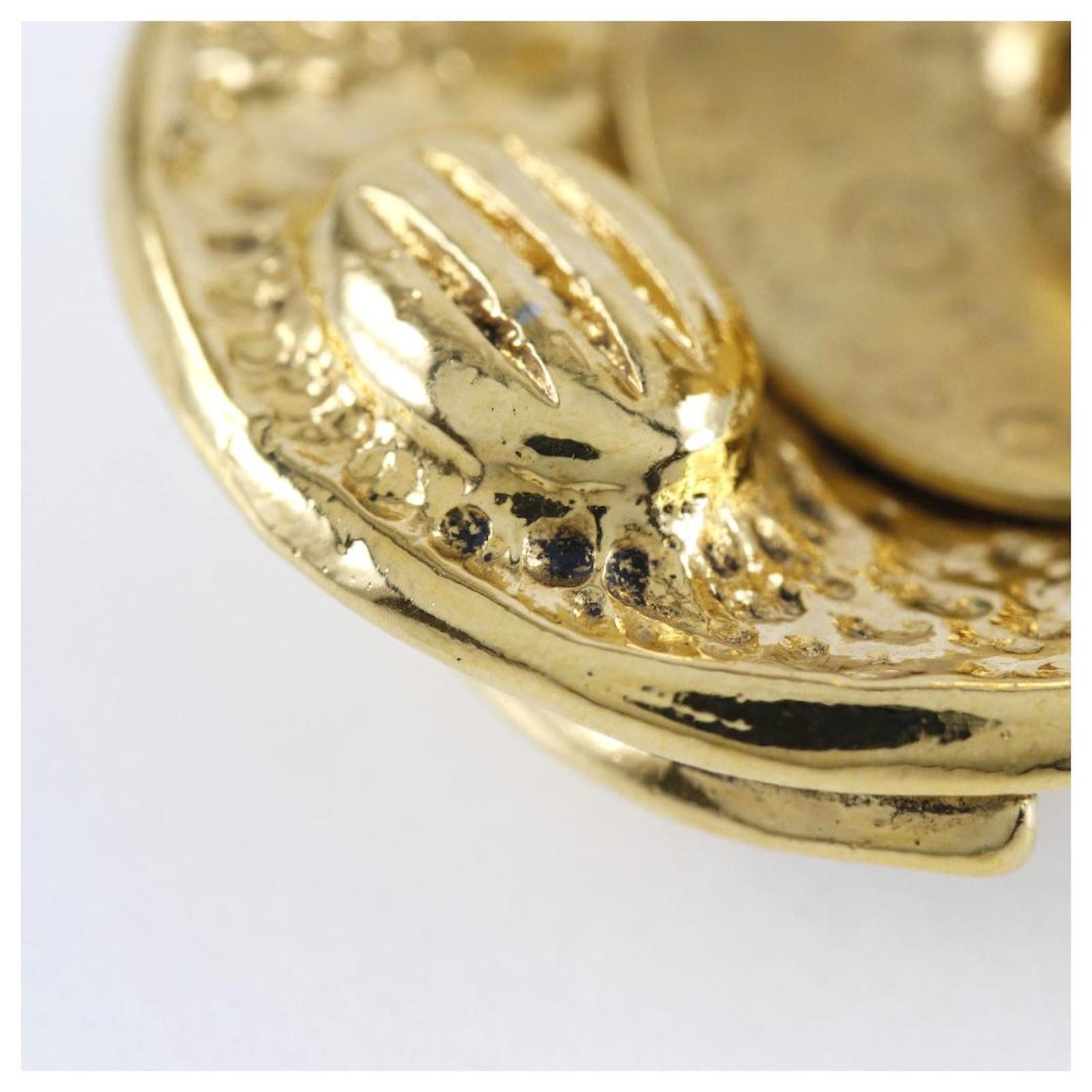Chanel Gold Plated Earrings Golden Metal  ref.1795137
