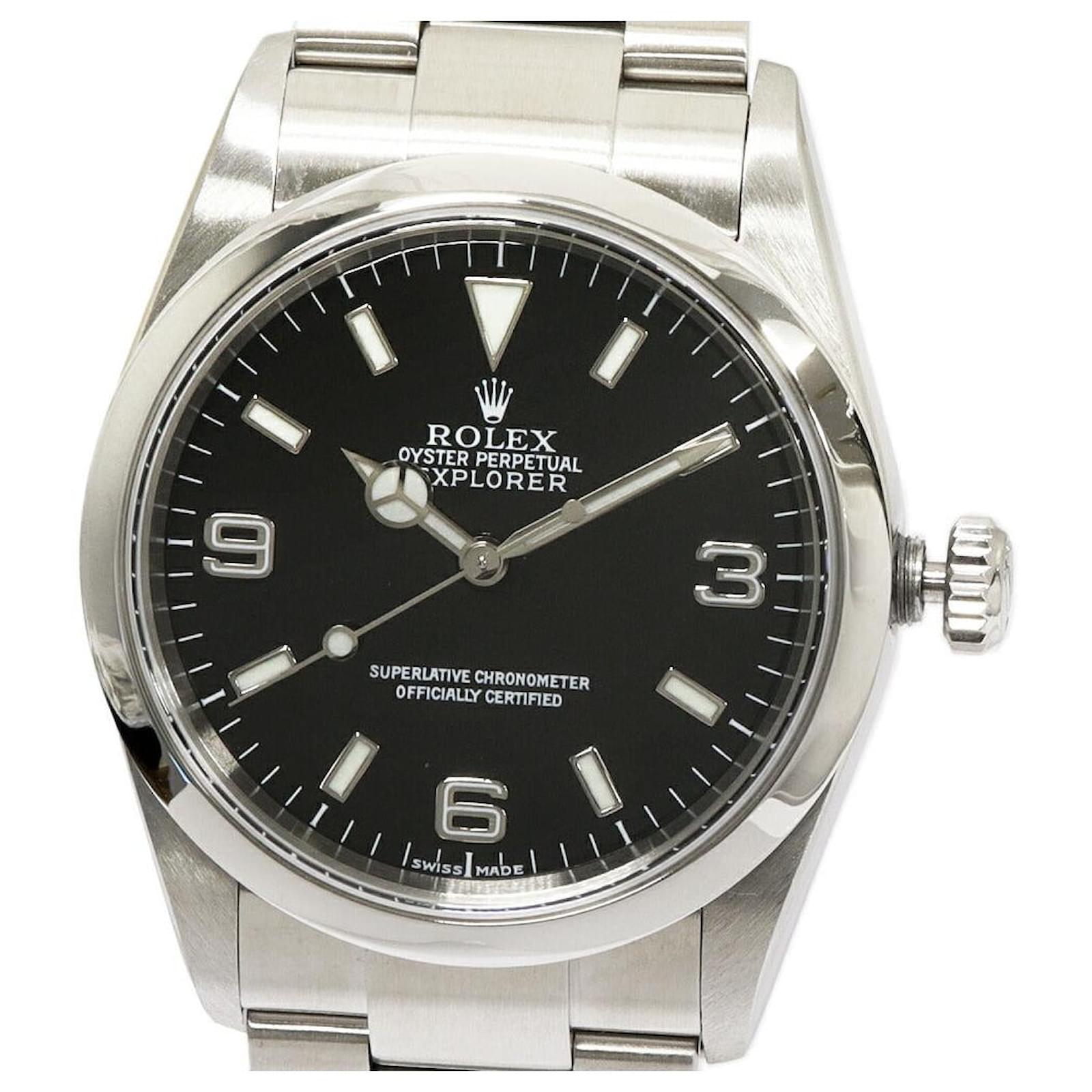 Rolex Black Dial Explorer I Watch 114270 Metal  ref.1644527