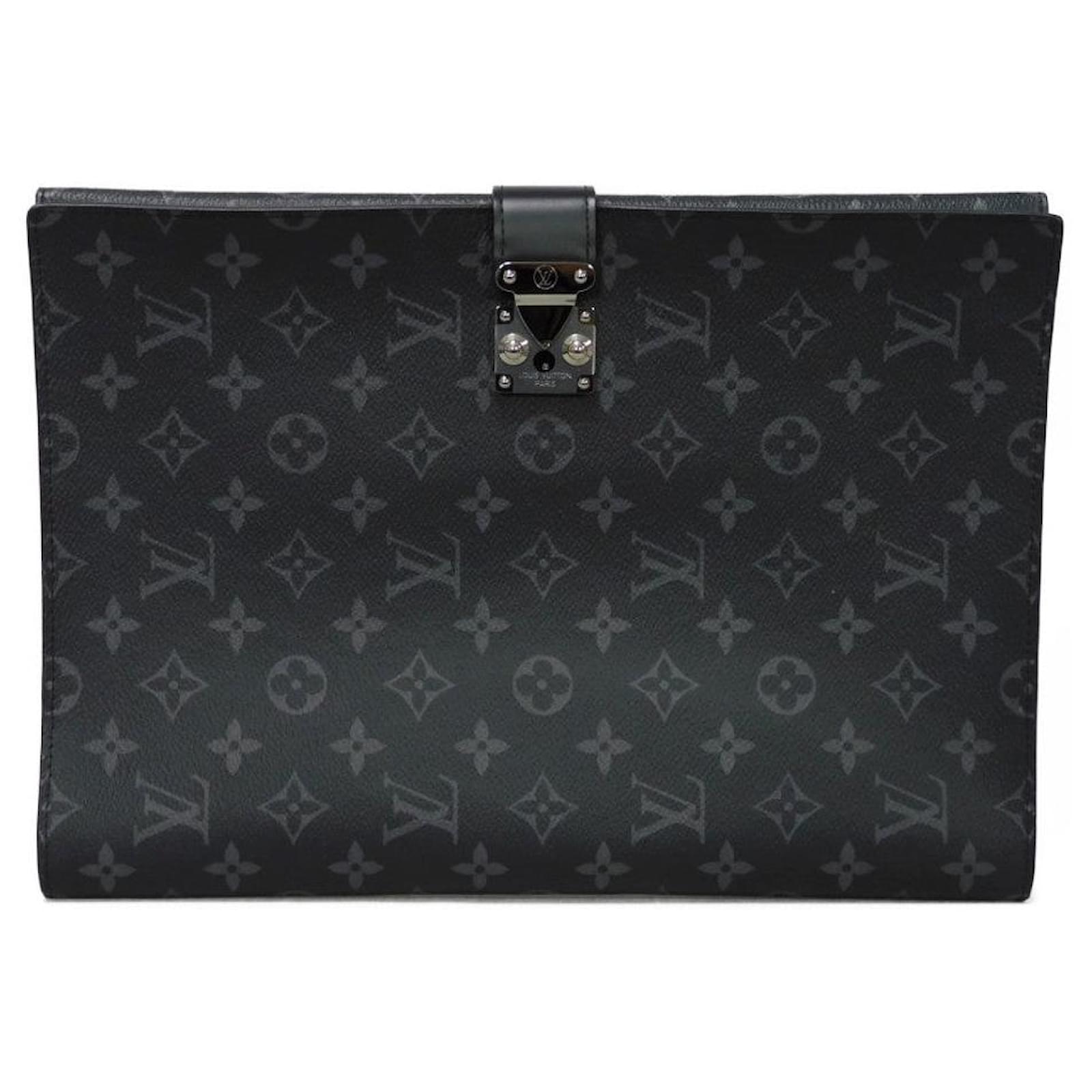 Louis Vuitton Porte-Documents Frank GM Monogram Document Bag Black Cloth  ref.2222479