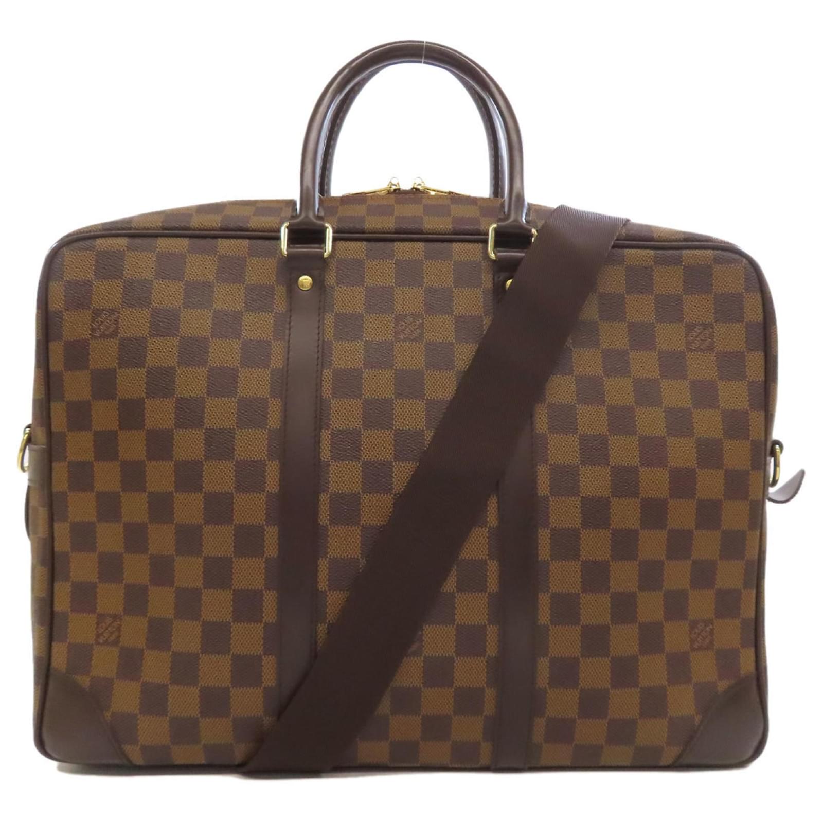 Louis Vuitton N41122 Porto Document Voyage GM Bag Brown Damier ebene Cloth  ref.2218648