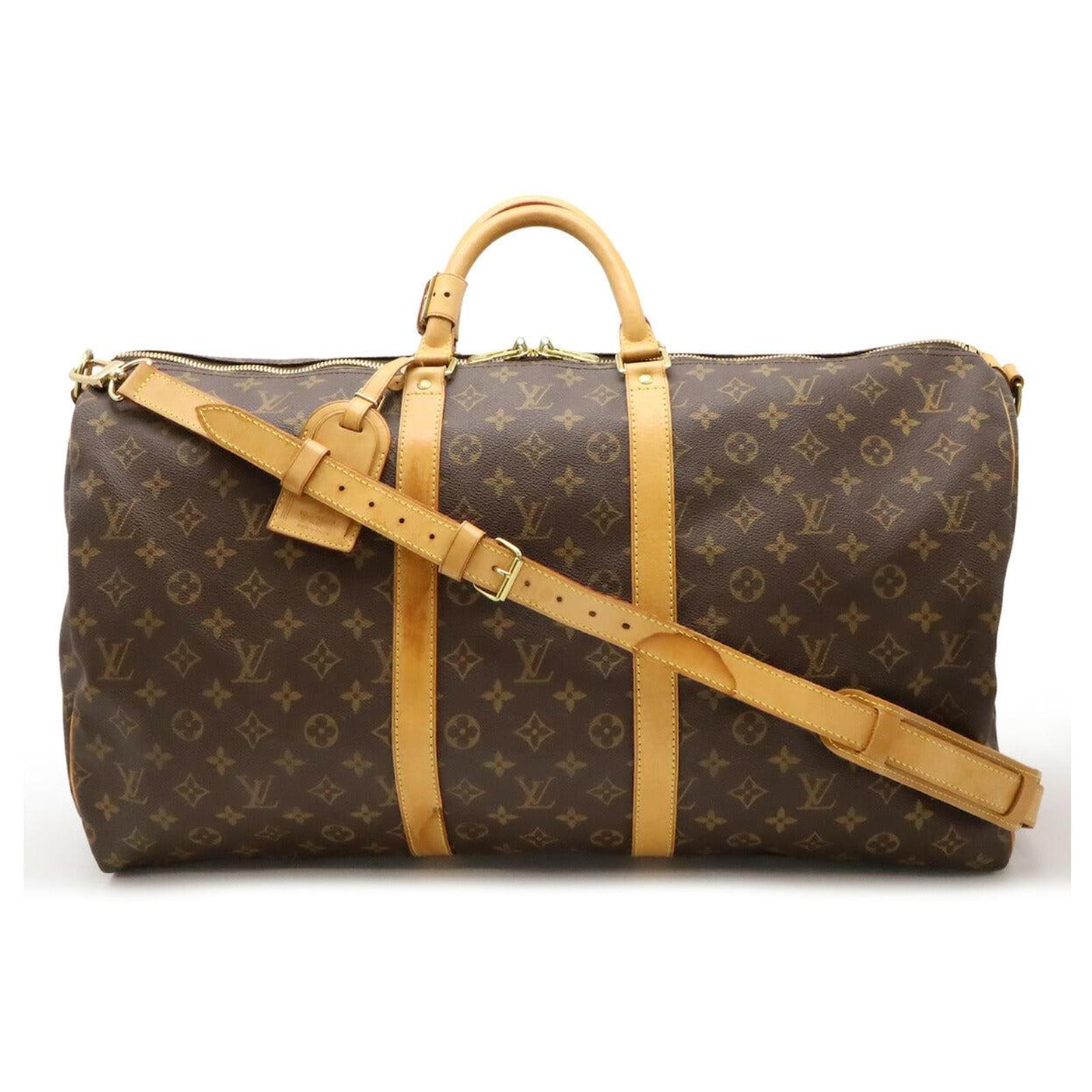 Louis Vuitton Monogram Keepall Bandouliere 2way Travel Bag M41414 Brown Cloth  ref.2216889