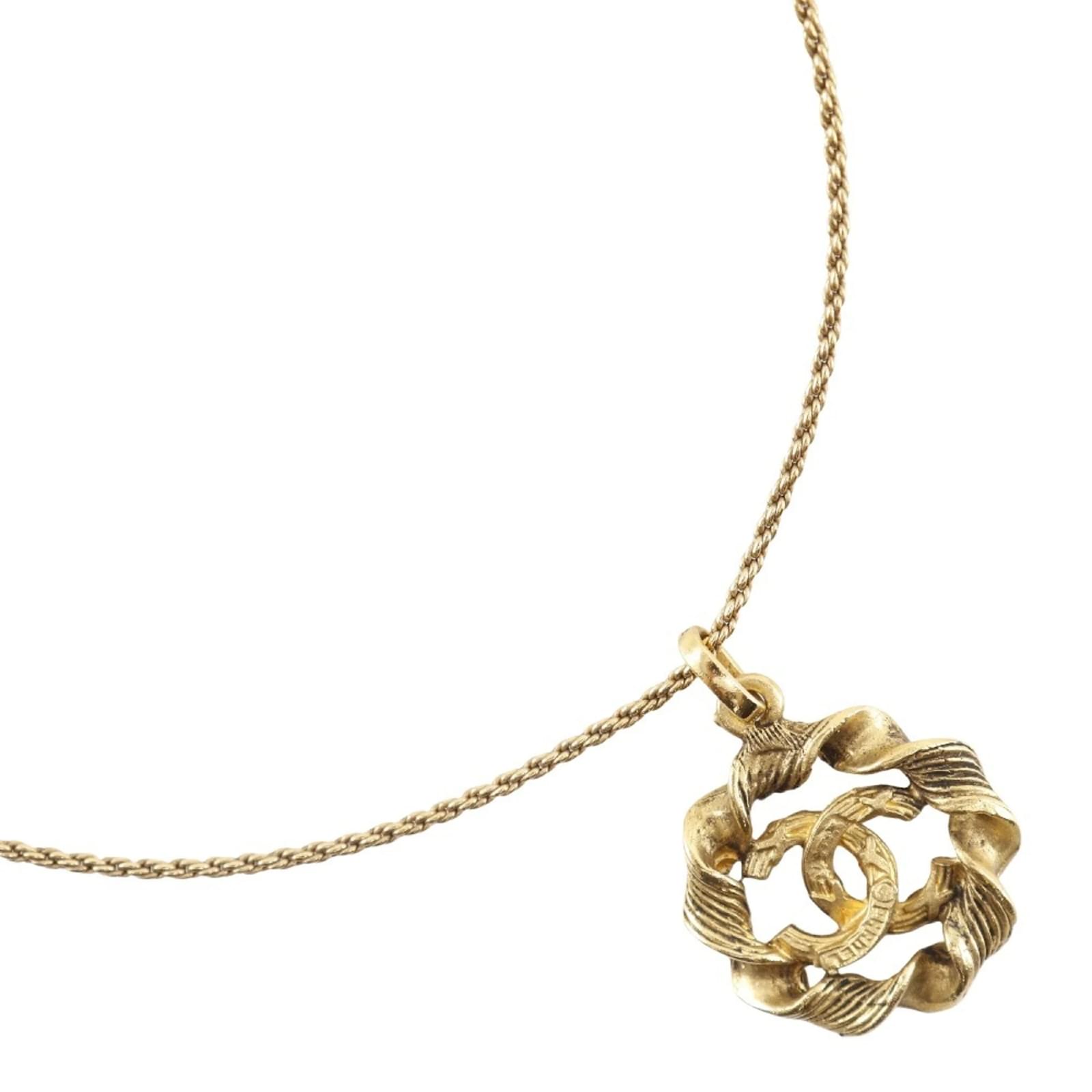 Chanel Coco Mark Gold Plated Necklace Gold-plated  ref.2303212