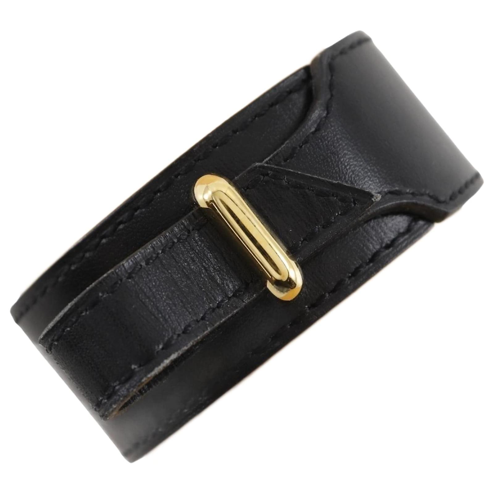 Hermès Hermes Black Charm Bracelet Pony-style calfskin Gold-plated  ref.2303181