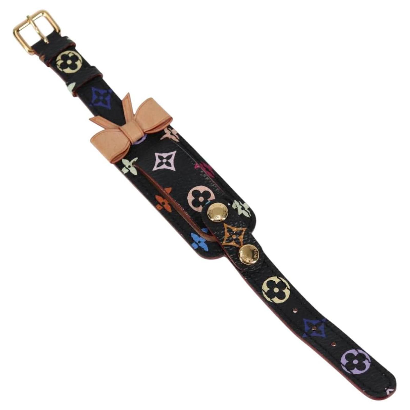 LOUIS VUITTON Monogram Multicolor Porto Address Bracelet M92599 LV Auth 127725V Black  ref.2302950