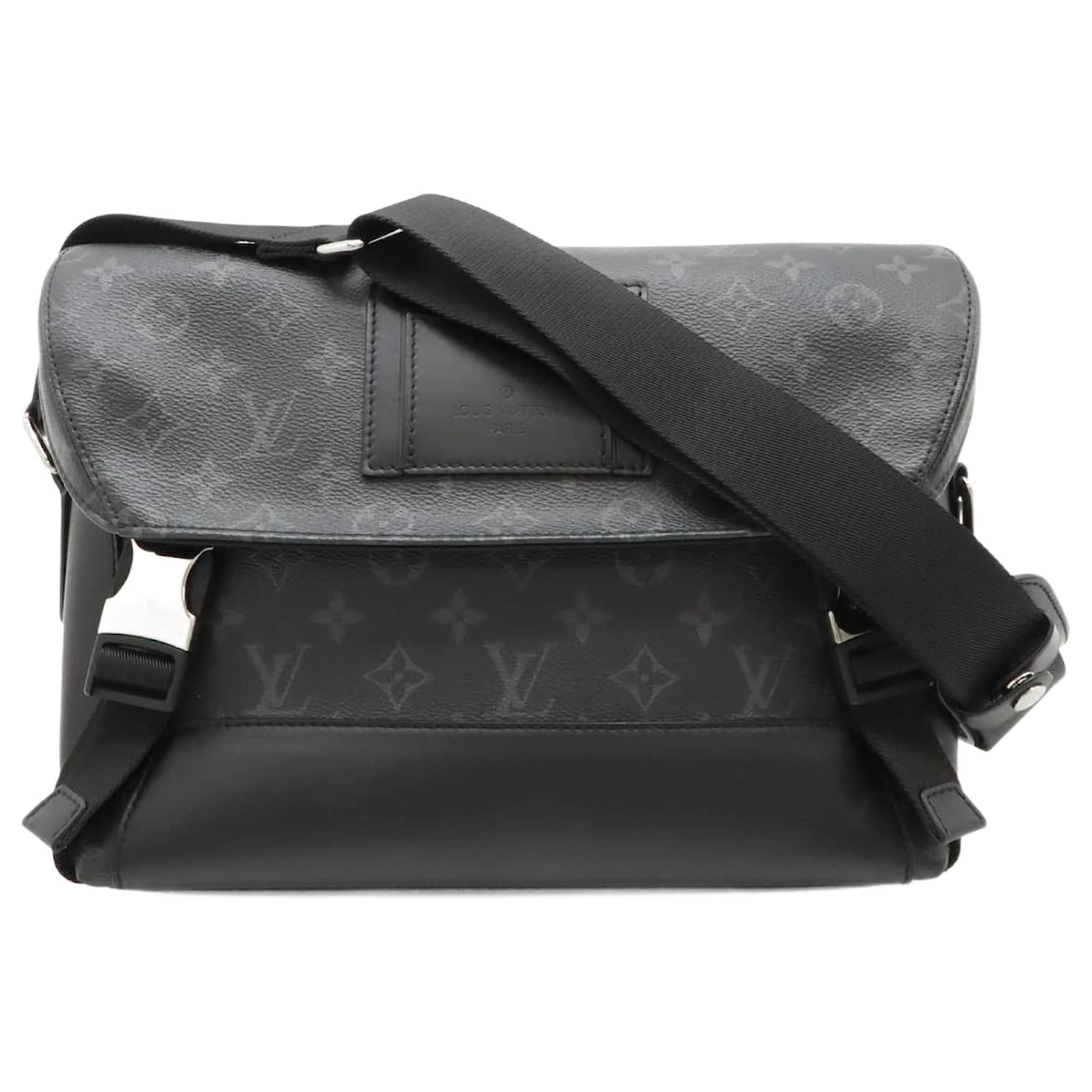 Louis Vuitton Messenger Voyage PM Monogram Shoulder Bag Black Cloth  ref.2215034
