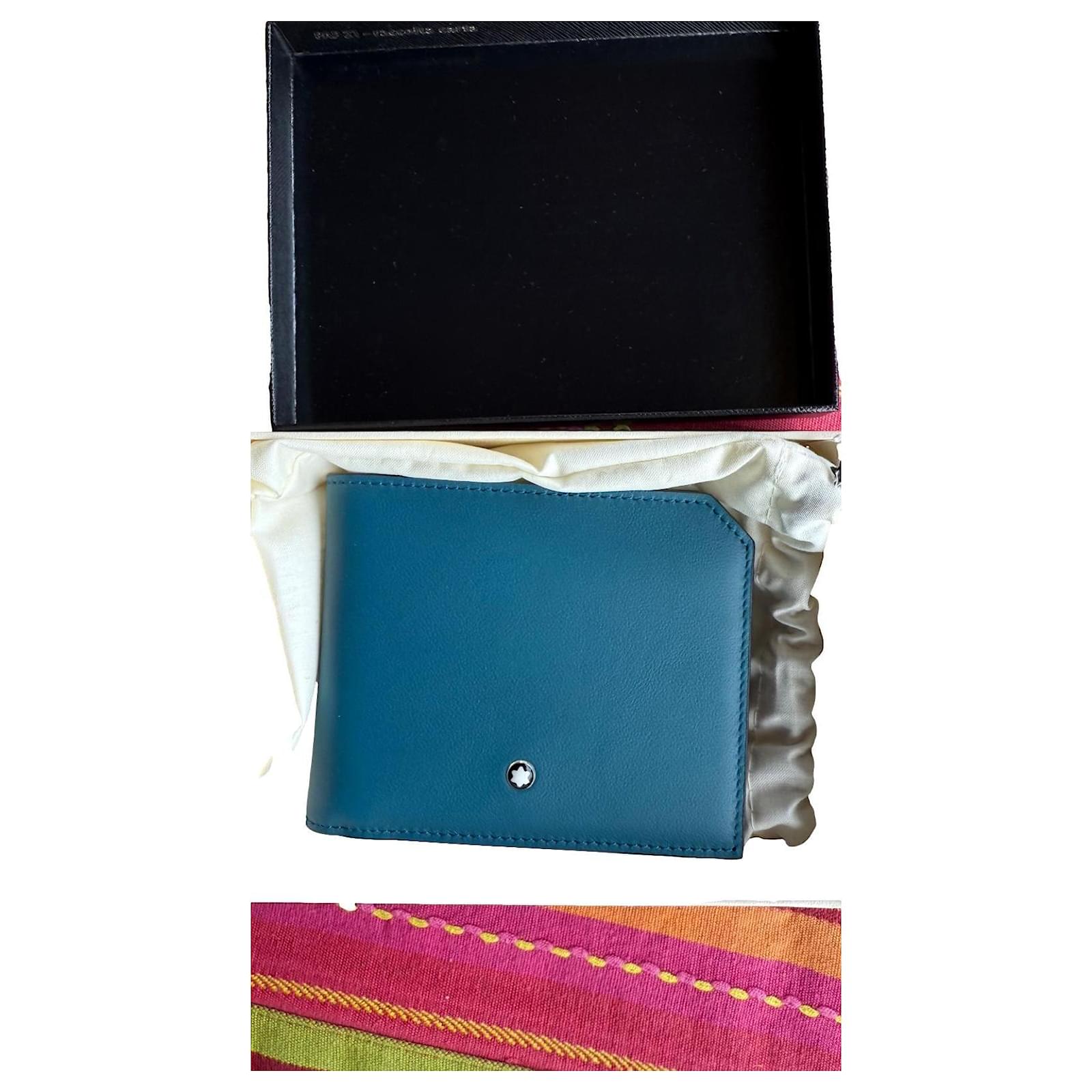 Montblanc Wallets Small accessories Blue Leather  ref.2205344