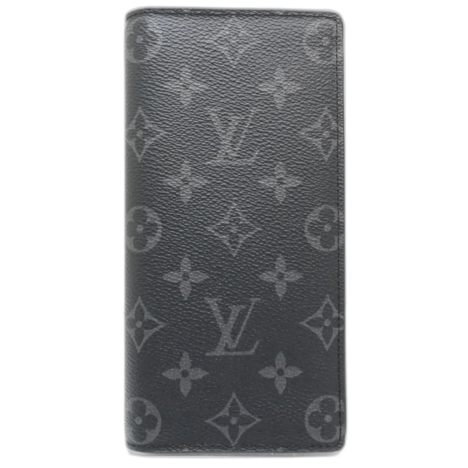 Louis Vuitton Monogram Eclipse Long Wallet Black Cloth  ref.2210262