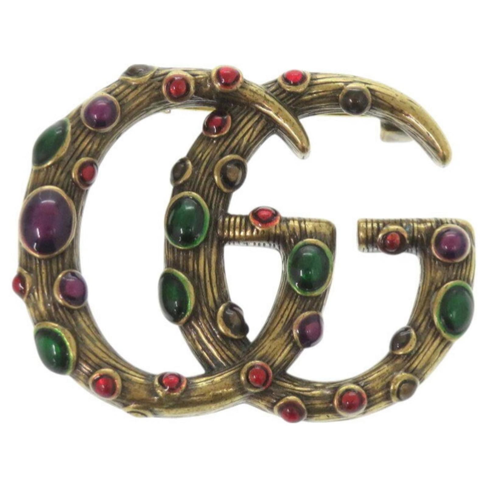 Gucci Metal Multicolor Brooch Red Green Purple  ref.2302453