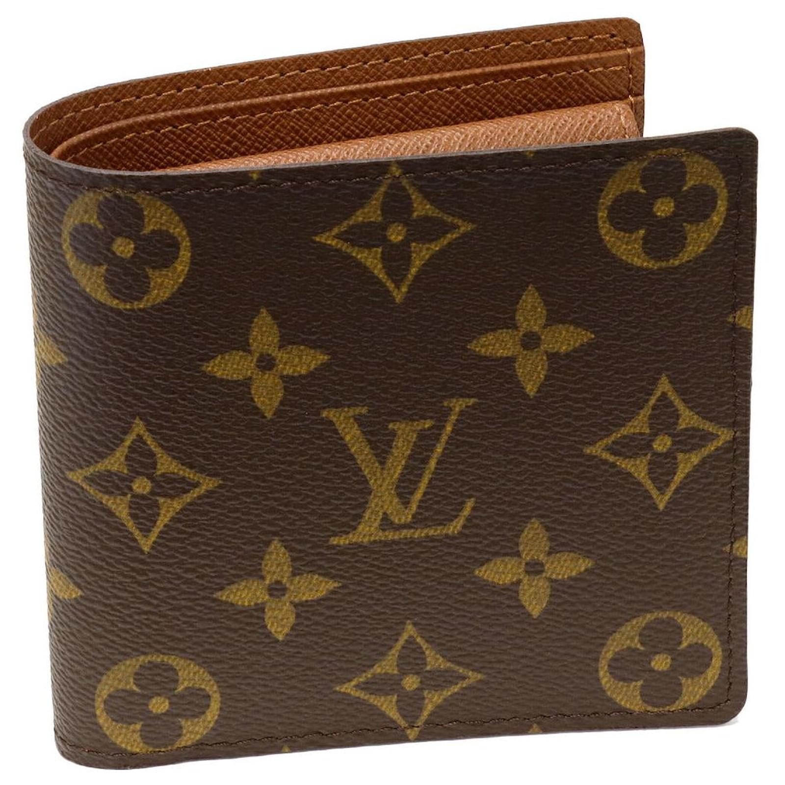 Louis Vuitton Monogram Bifold Wallet M61675 Brown Cloth  ref.2208197