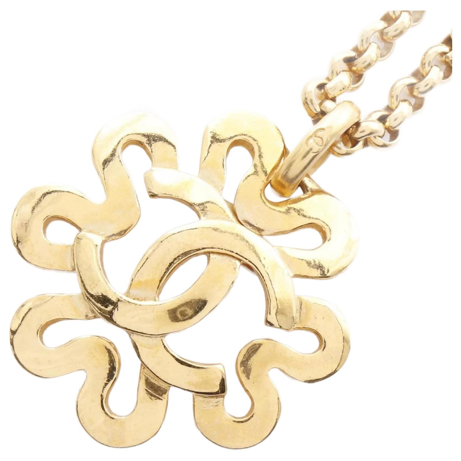 Chanel Coco Mark Gold Plated Necklace Golden Gold-plated  ref.2301103