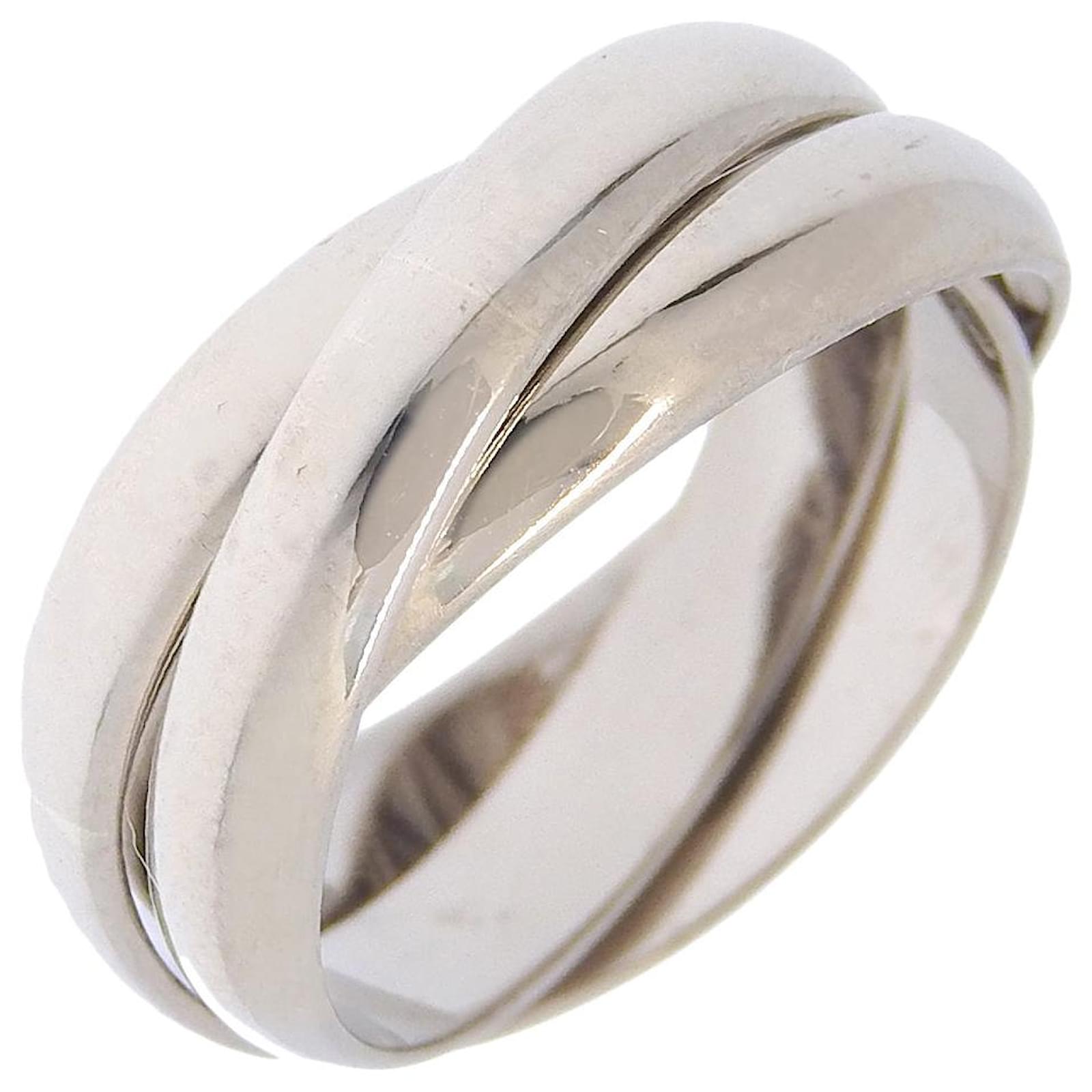 Cartier Trinity Au750 Ring Size 9 Silvery Metallic Metal  ref.2300338