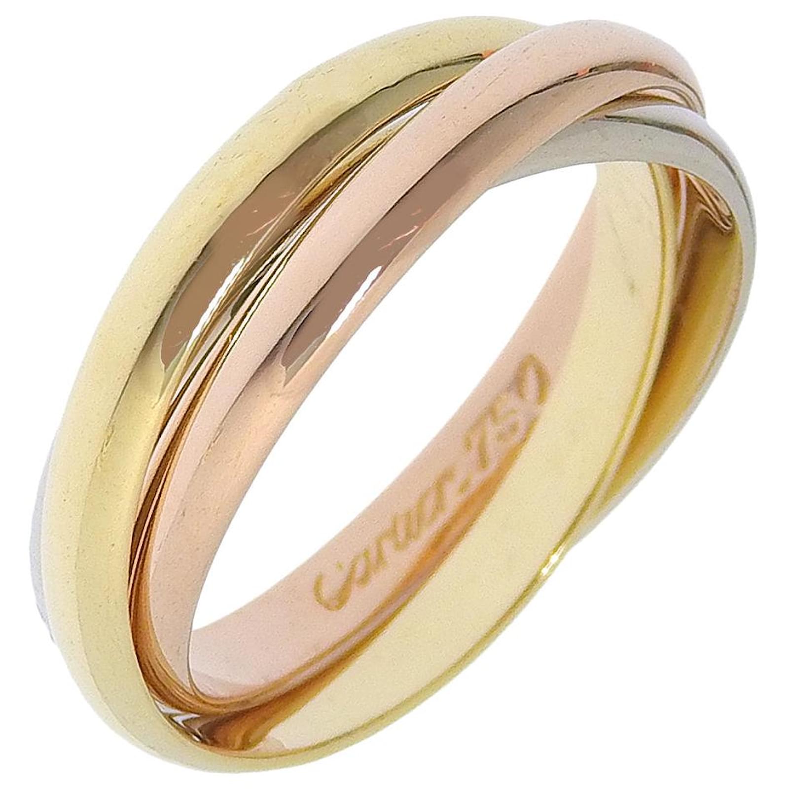 Cartier Trinity Au750 Ring Size 7 Golden Metallic Metal  ref.2300281