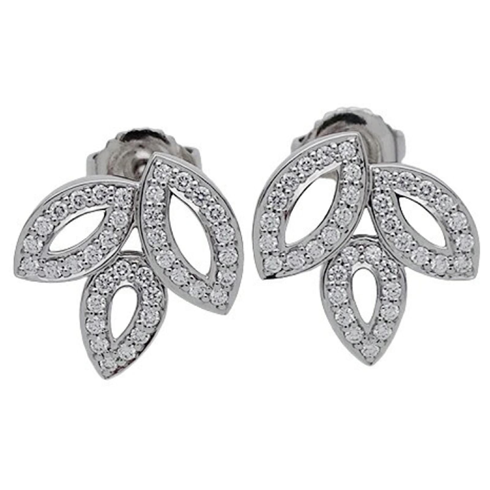 Harry Winston Platinum Diamond Stud Earrings Silvery  ref.2057765