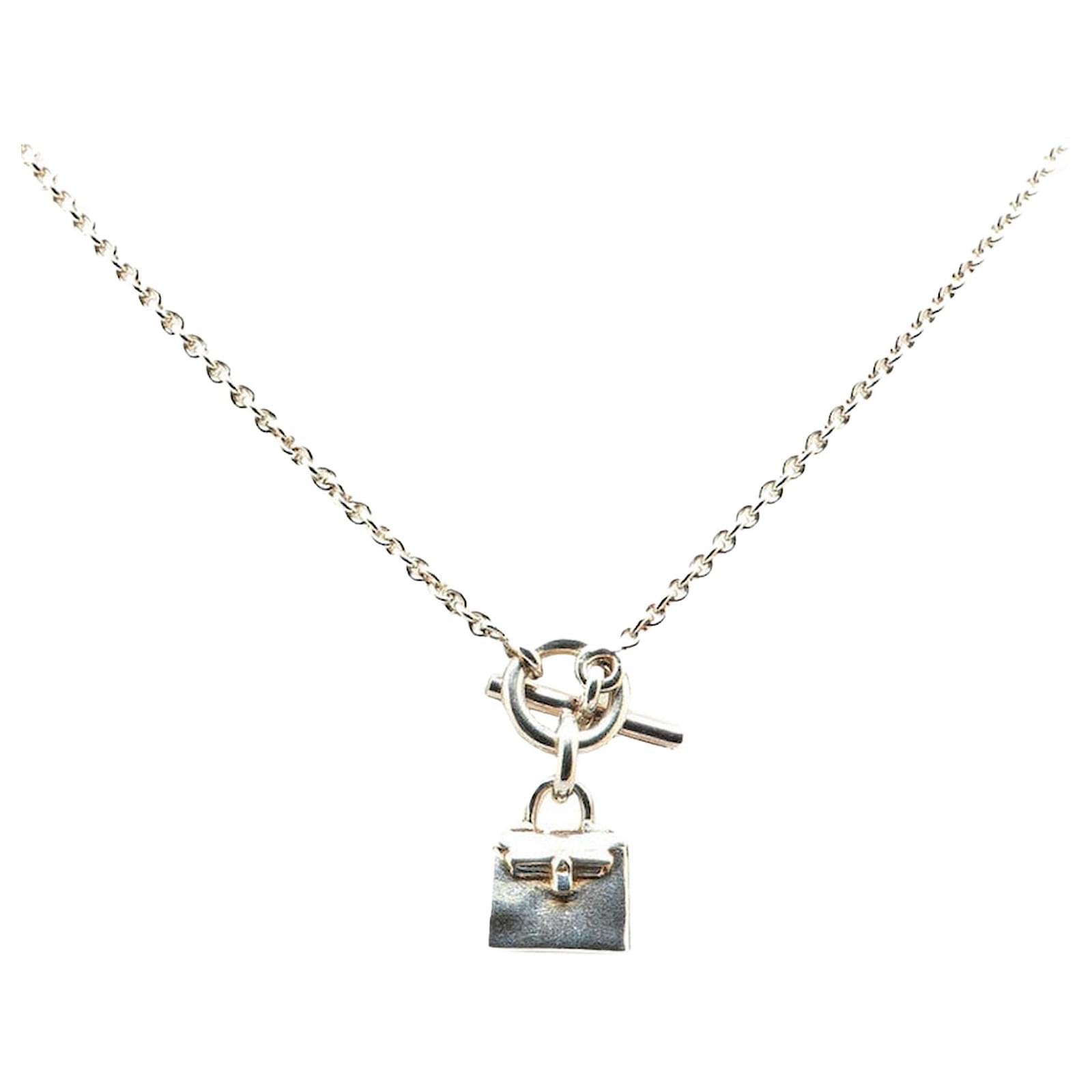 Hermès Hermes Amulette Kelly SV925 Necklace Silvery Silver Metal  ref.2297974