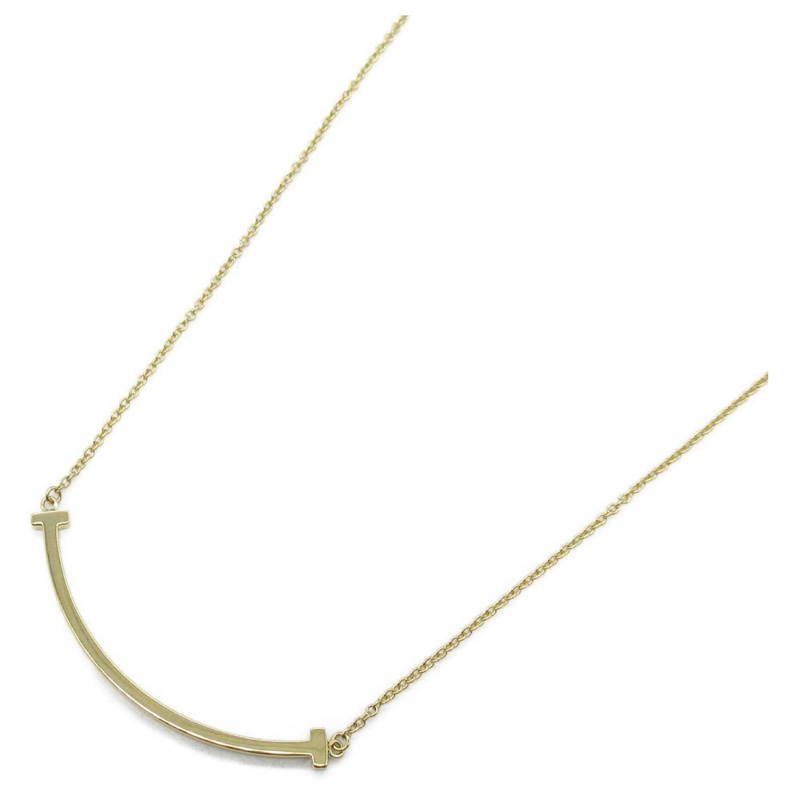 Tiffany & Co. T Smile Small Necklace in 18K Yellow Gold Golden  ref.2297213