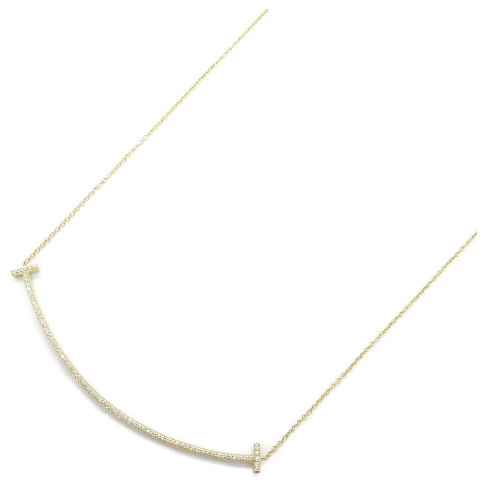 Tiffany & Co. T Smile Large Diamond Necklace Yellow gold  ref.2296870