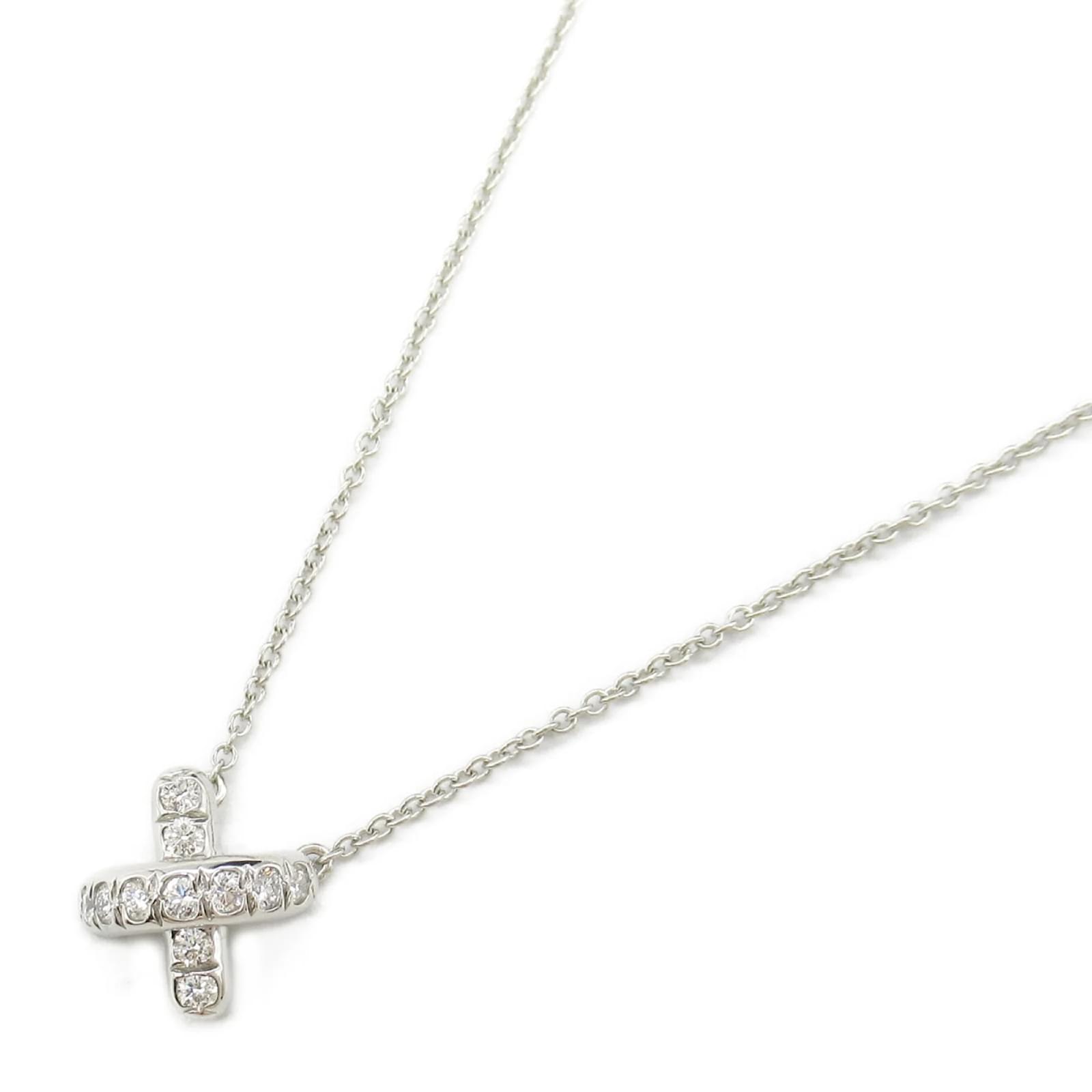 Tiffany & Co. Cross Stitch Necklace Platinum  ref.2296738