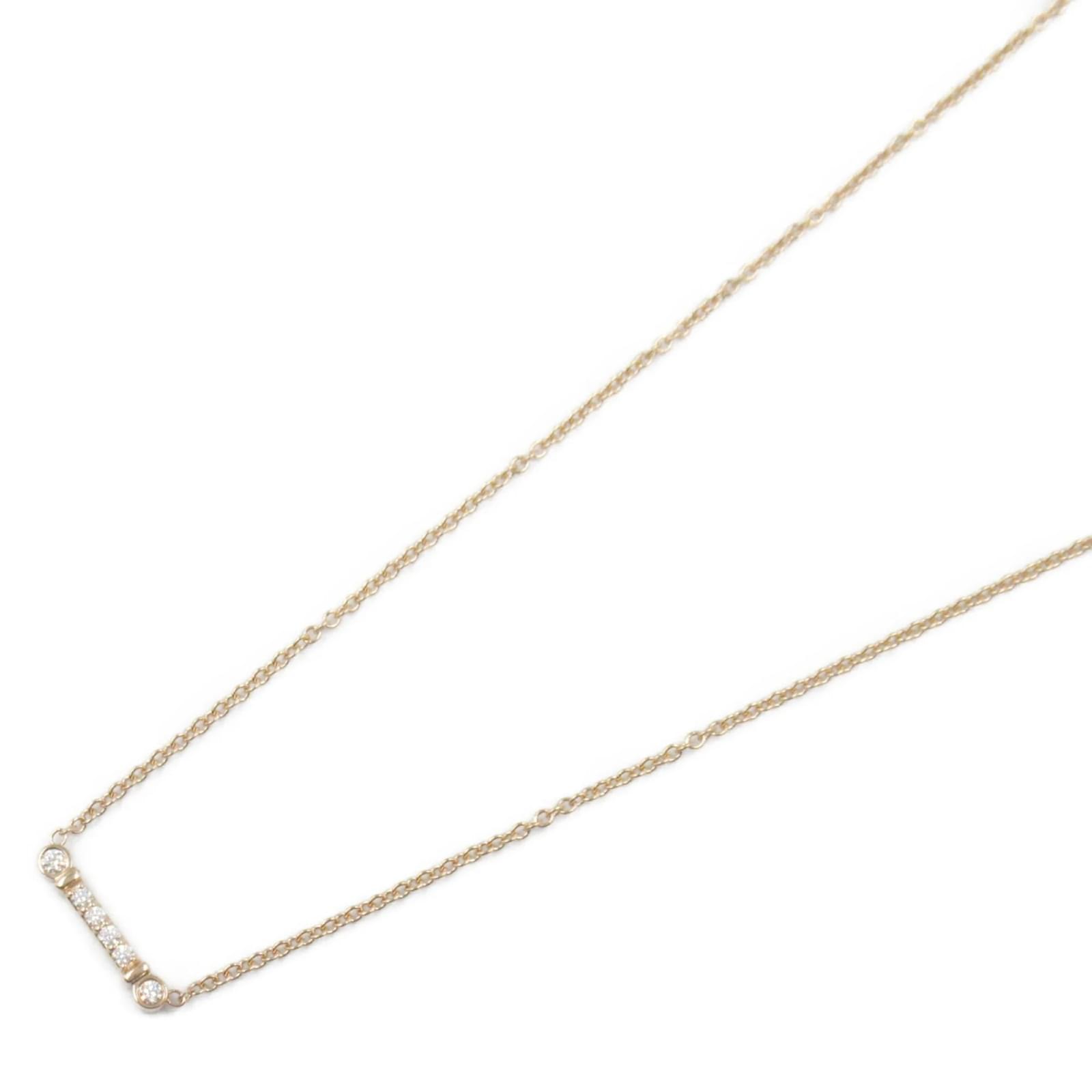 Tiffany & Co. Key Bar Diamond Necklace Pink gold  ref.2296731