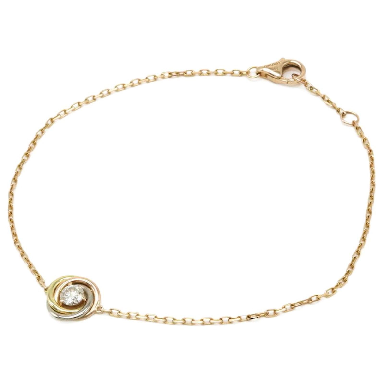 Cartier K18 Trinité Bracelet B6058715 Size 18cm Multiple colors Metal Diamond  ref.2291393