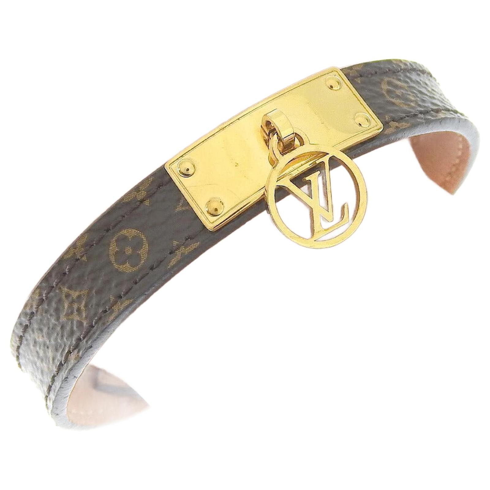 Louis Vuitton Monogram Logo Mania Bracelet M4150 Brown Cloth  ref.1647270