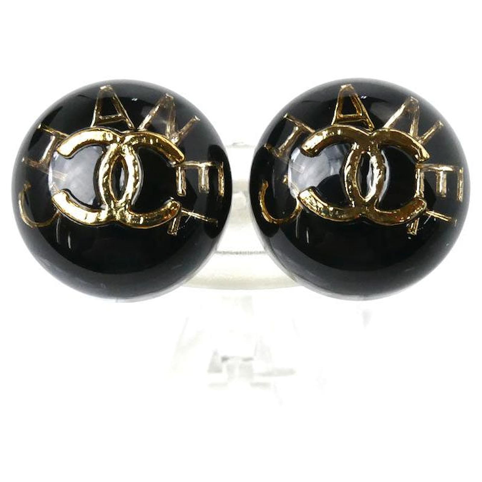 Chanel Coco Mark Logo Resin Earrings  ref.1741605