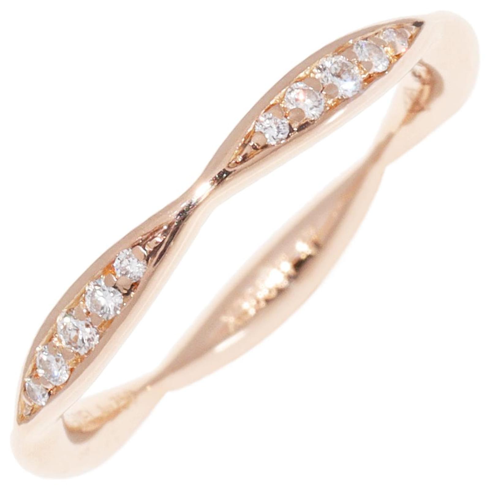 Chanel K18PG Camelia Collection Ring J10836 Golden Metal  ref.1649866