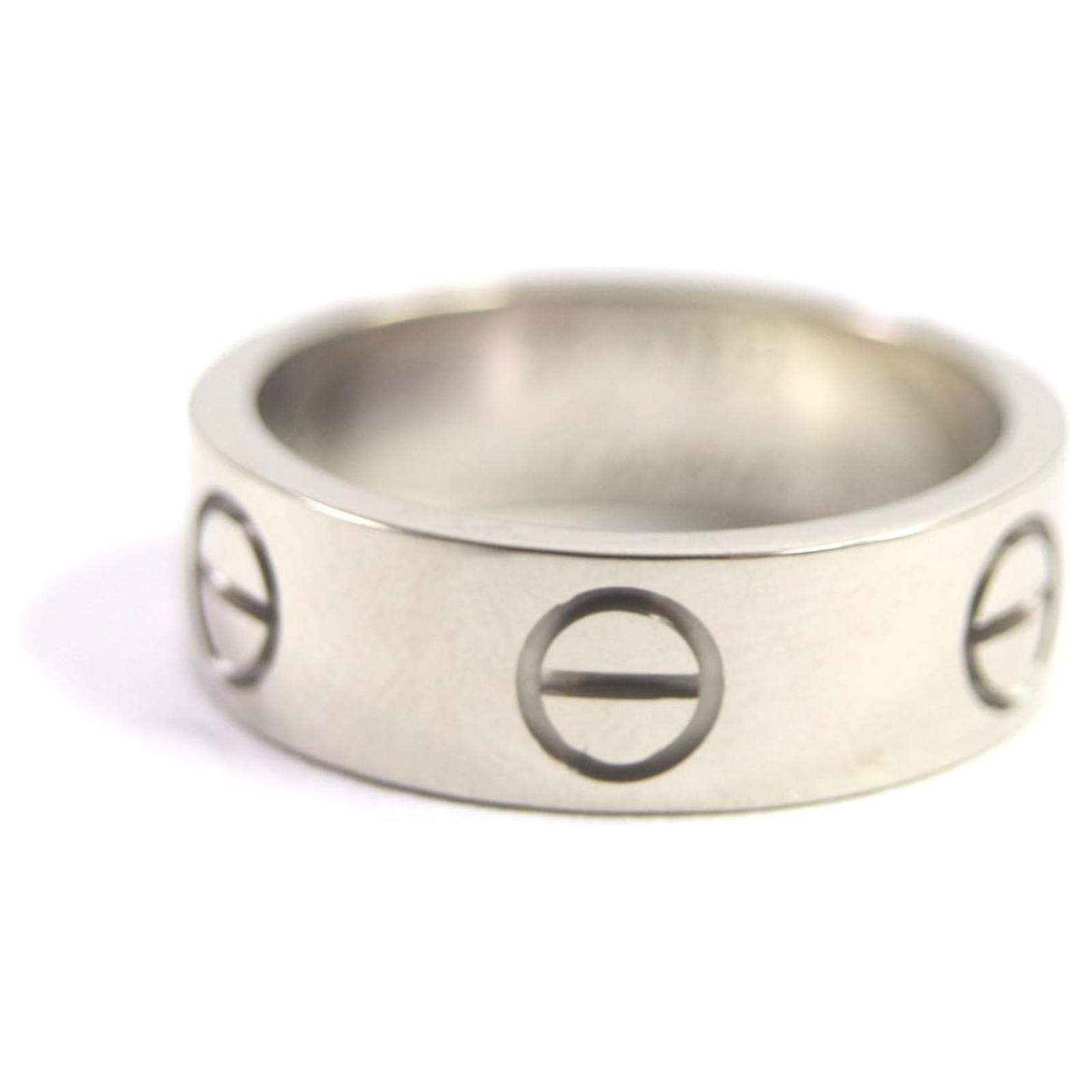 Cartier Love Ring 750 Silver Women Silvery Metal  ref.1694331
