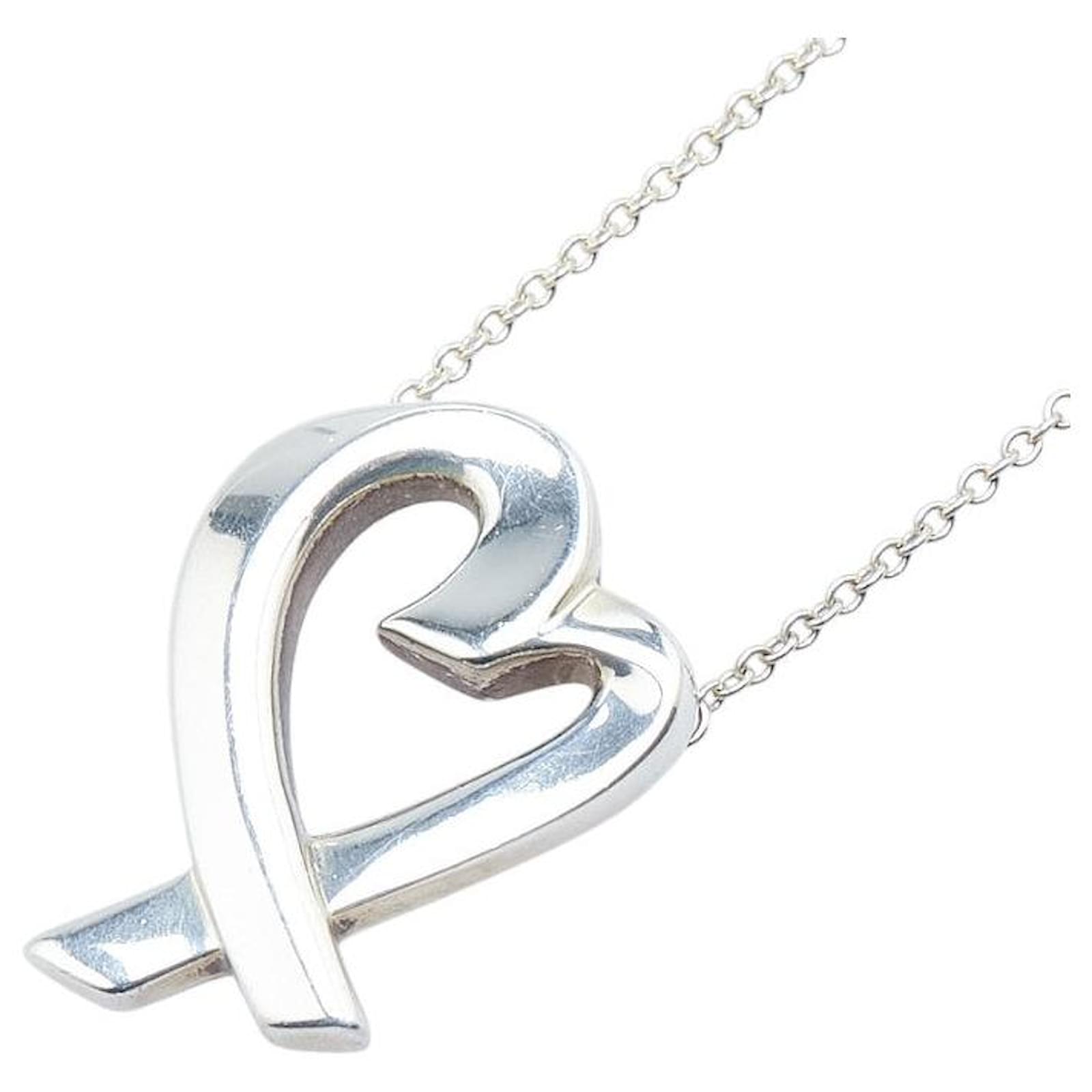 Tiffany & Co. Loving Heart Necklace SV925 Silvery Metal  ref.2290734