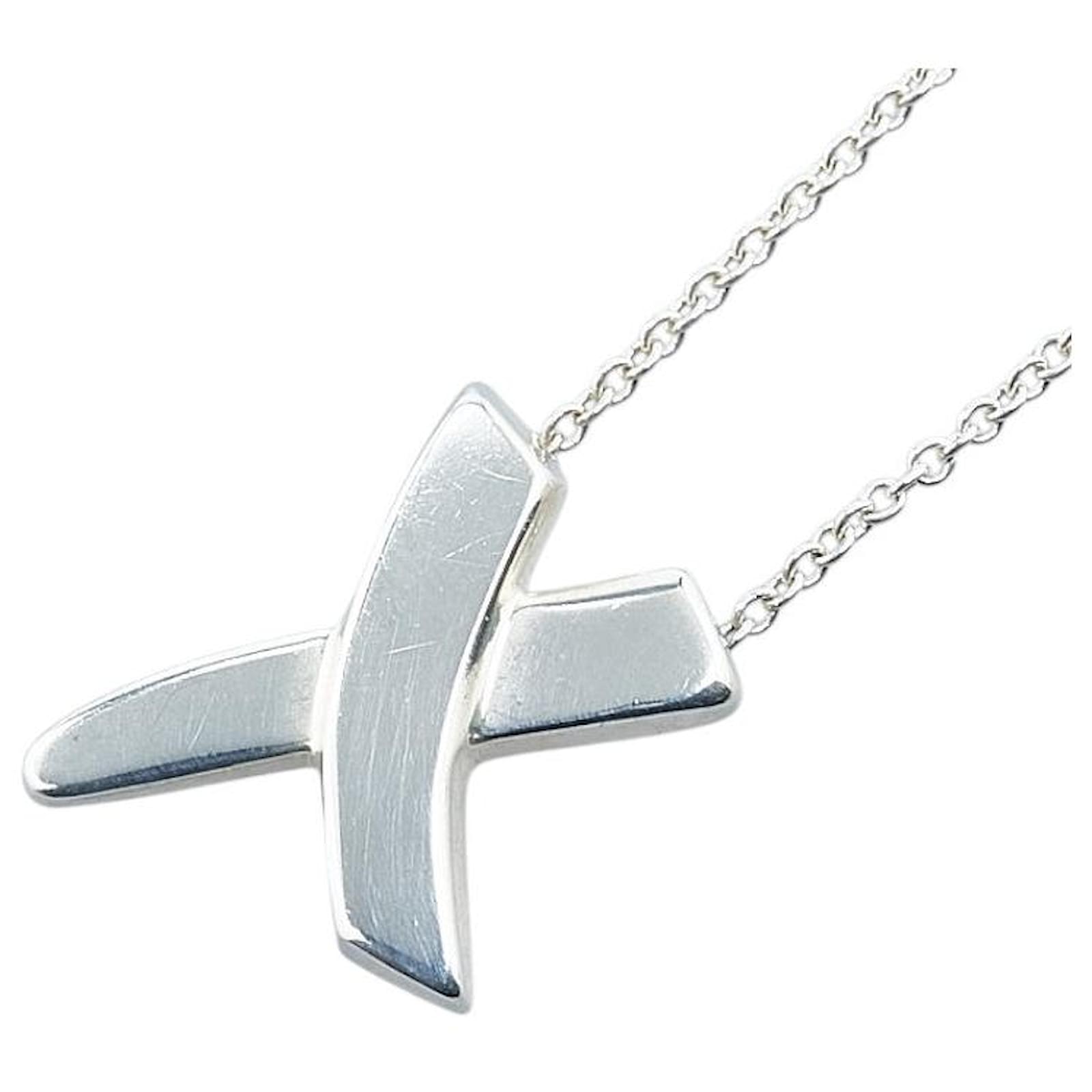 Tiffany & Co. Kiss SV925 Necklace Silvery Metal  ref.2290718