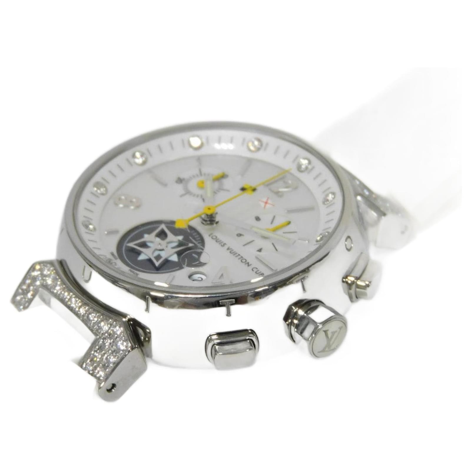 Louis Vuitton Tambour Lovely Cup Quartz Chronograph White  ref.1647422