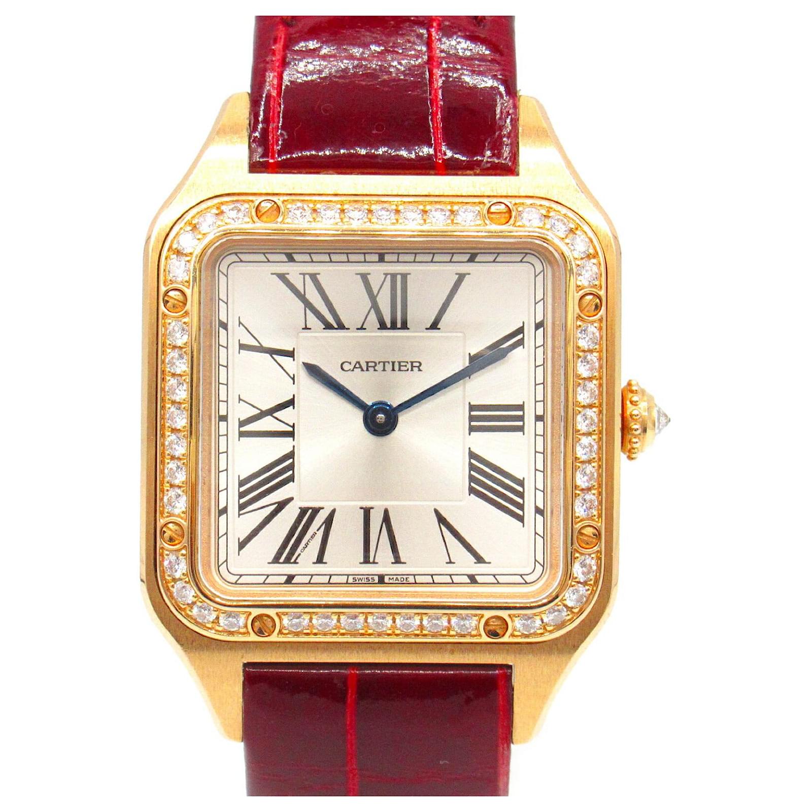 Cartier Santos Dumont Au750 Silvery Metal  ref.1681522